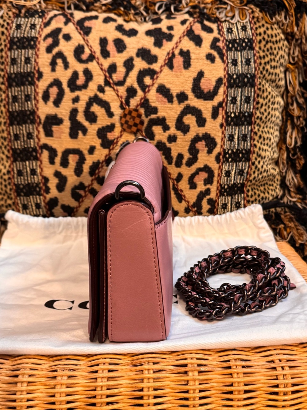 Coach 1941 Quilted Rivets Dinky in Dusty Rose - Picture 4 of 9